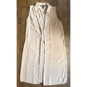 NWOT Forever 21 Contemporary Long Cardigan Sleeve Vest Open Front Size Medium